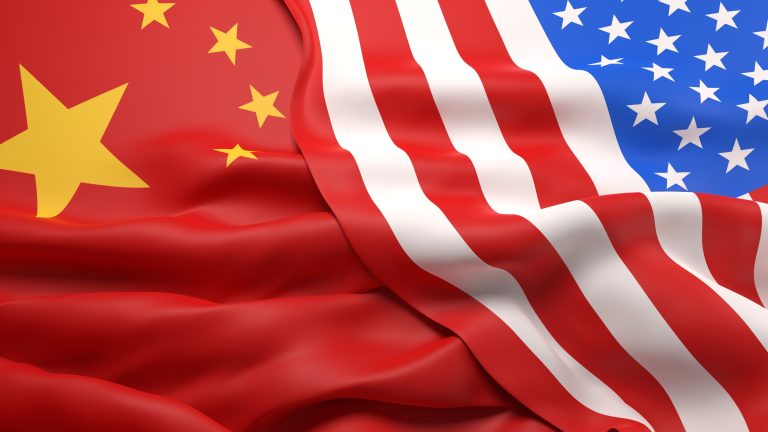 USA China flags